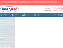 Tablet Screenshot of hidroservdesentupidora.com.br